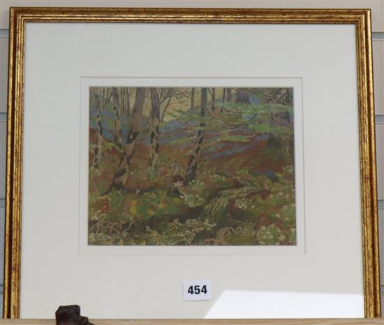 J. E. Mooney Bluebells and Primroses 18 x 23cm.